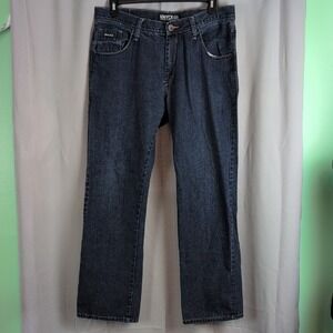 ENYCE Mens Dark Wash‎ Straight Leg Denim Jeans Size 38×34 Pocket Detail Y2K